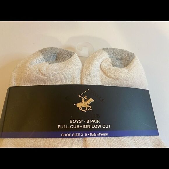 Beverly Hills Polo Club Boys 8 pair Low Cut Socks - Picture 3 of 10